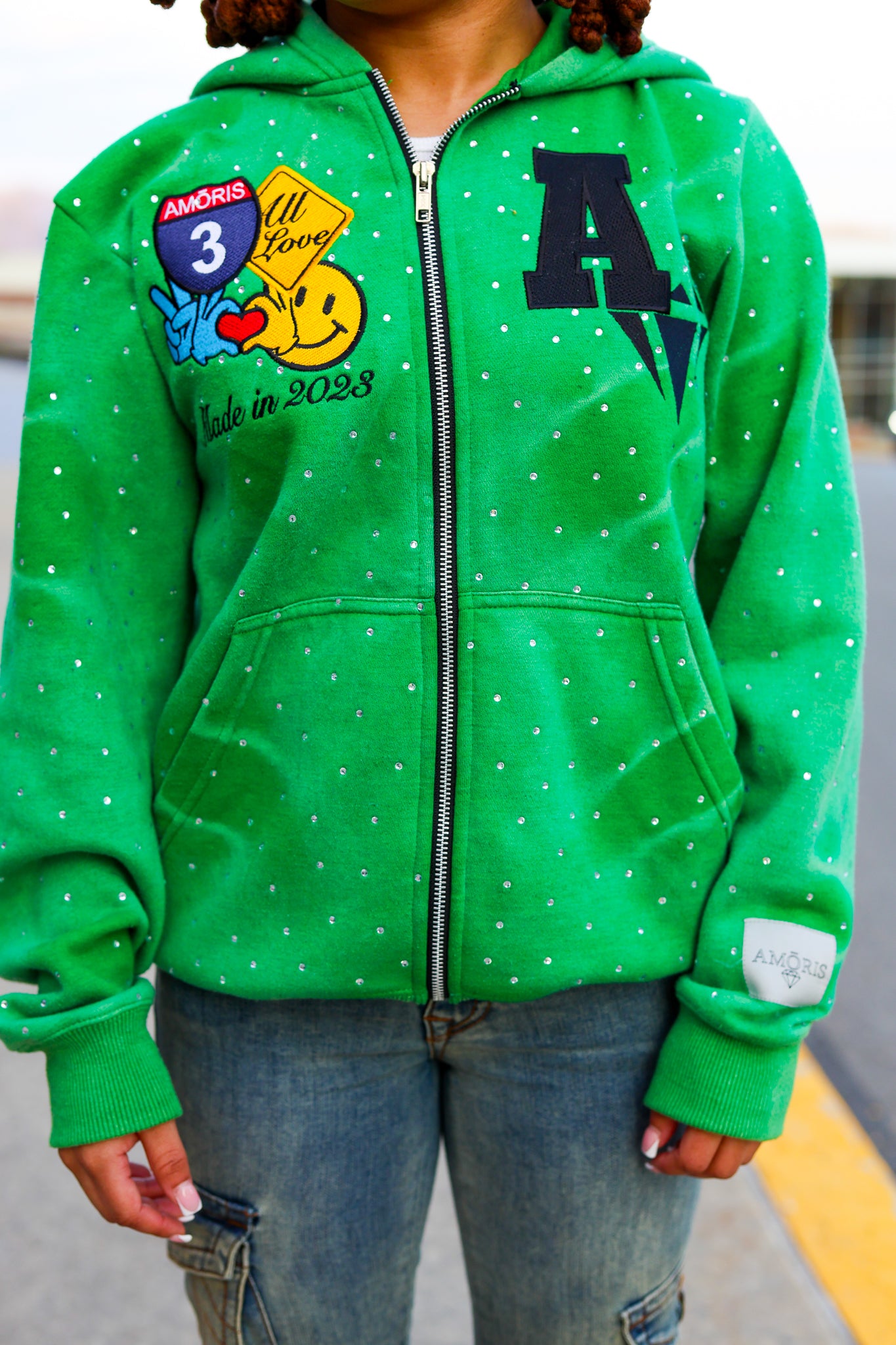 Green Rhinestone Jacket