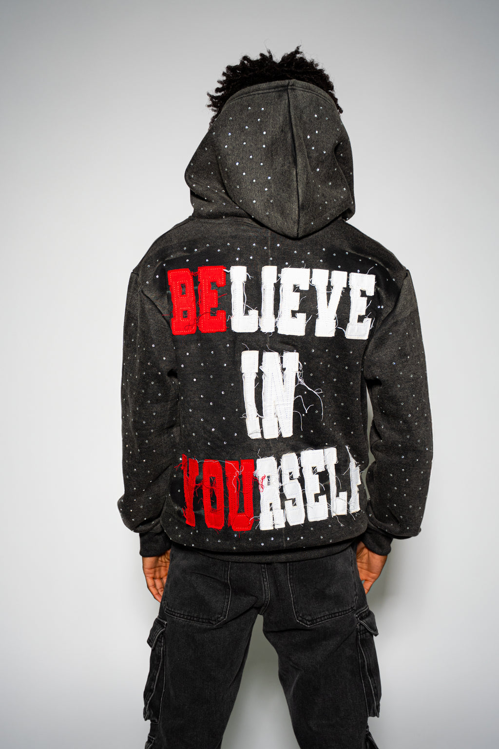 Rhinestone Zip up Jacket