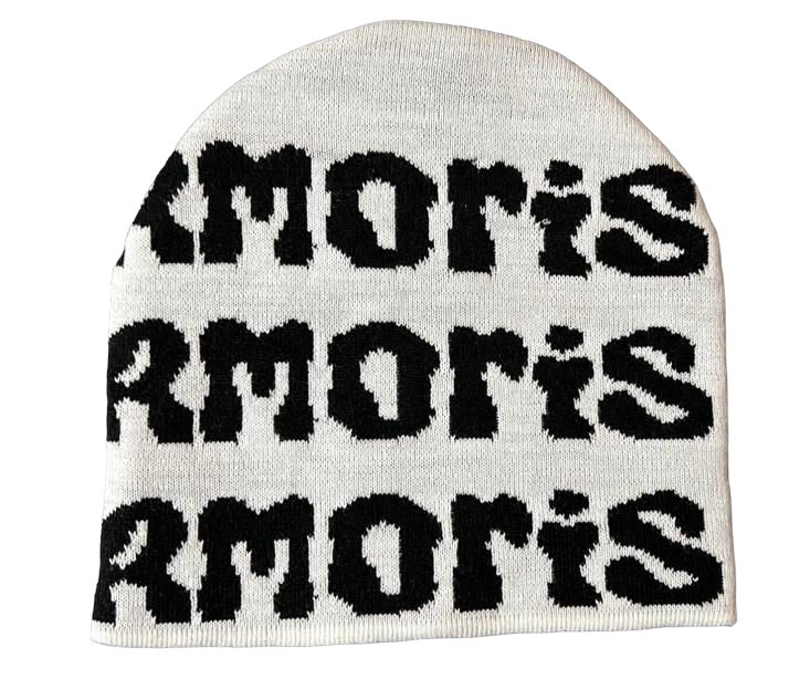 White No Cuff Beanie